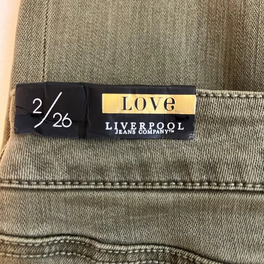 Liverpool Jeans Company Olive Avery Crop - Size 2/26 - Picture 7 of 9